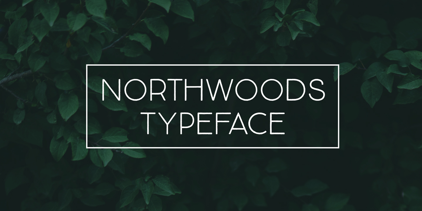Ejemplo de fuente Northwoods Bold Italic